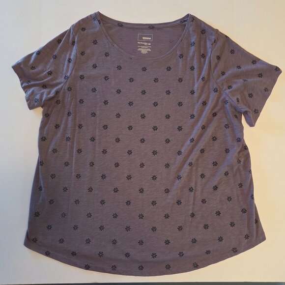 Never Worn - Sonoma Goods for Life Women's Plus Size 2X Tee, Dusty Purple Floral - Picture 3 of 7
